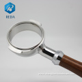 51mm wood handle bottomless stainless steel portafilter